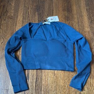 Blue Long Sleeve Women's Top